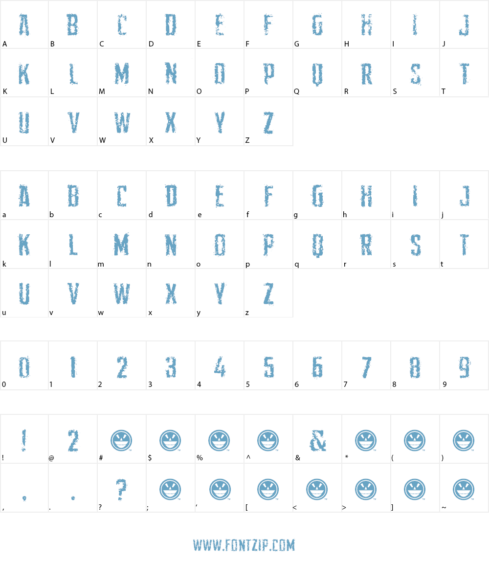 Demon Sker Font Character